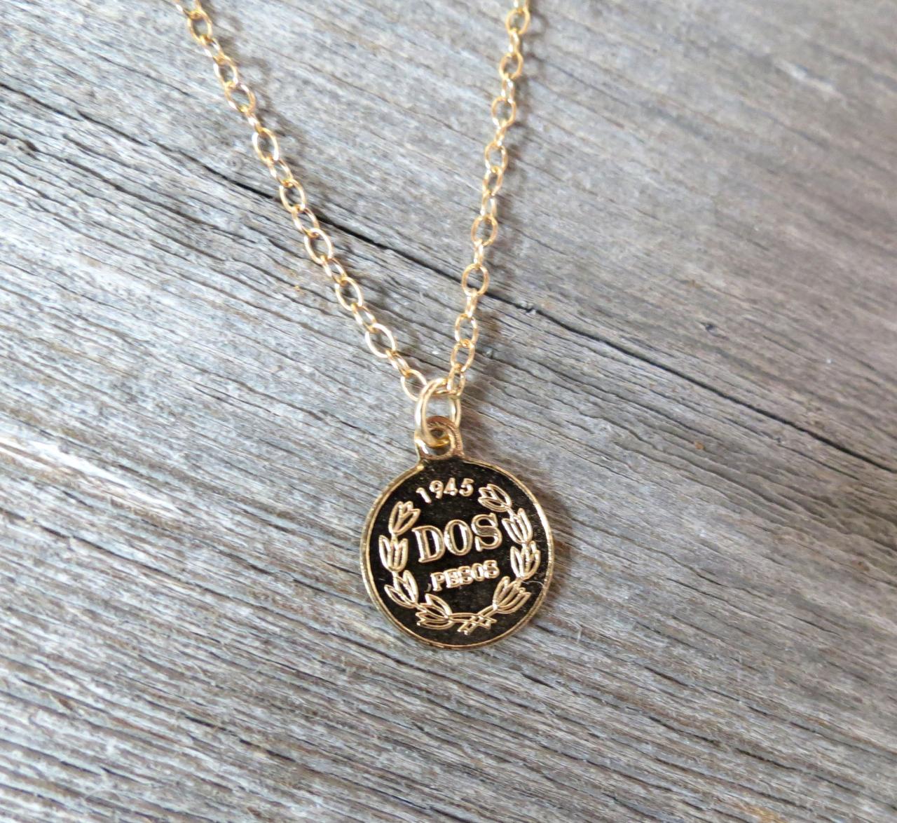 Men's Necklace Men's Coin Necklace Men's Gold Necklace Mens